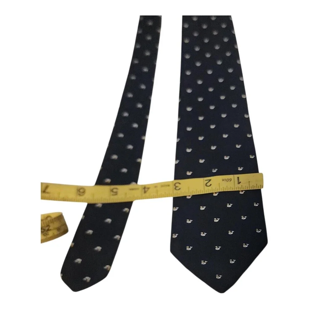 Mystic Stores Tie Mens Blue Duck Print Polyester Novelty Classic Necktie